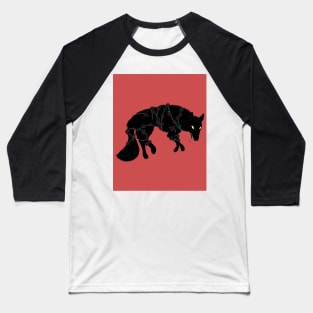 Tangled Black Wolf Baseball T-Shirt
